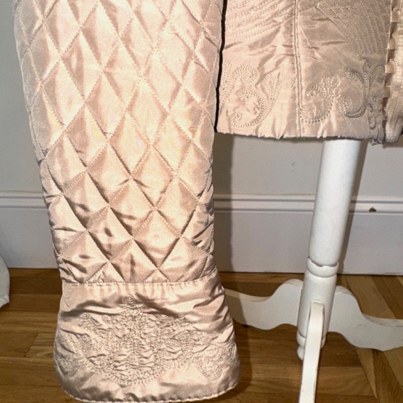 Vintage ELIE TAHARI Silk Jemina Victorian Embroidered Quilted Artwear Jacket Sm - Picture 5 of 10